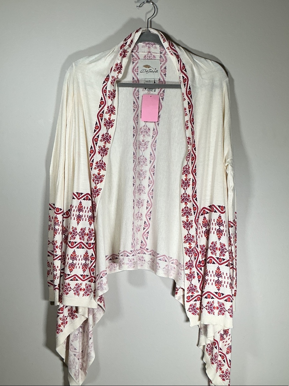 Bob Timberlake Open Front Cardigan Women’s Small Boho Drape Lightweight Sweater